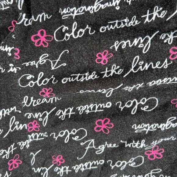 Pj pants, black, "Color outside the Lines" women's M - Picture 4 of 4